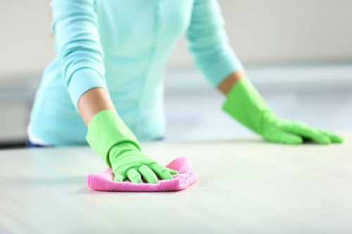 Residential carpet cleaning for a high-rise apartment in Canary Wharf